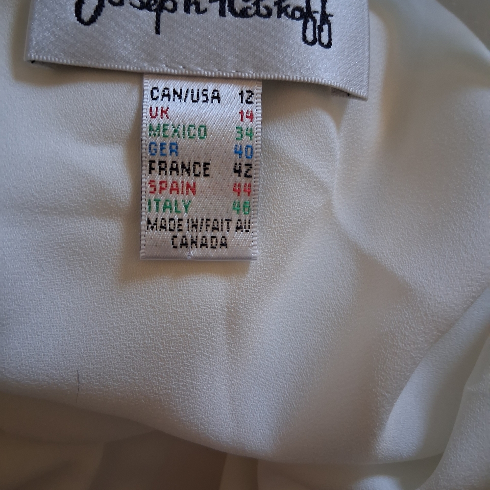 Joseph Ribkoff White V-Neck Blouse - Picture 2 of 2